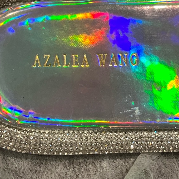NEW - Azelea Wang Silve Rhinestone Slides Woman's Size 10 - Picture 3 of 4